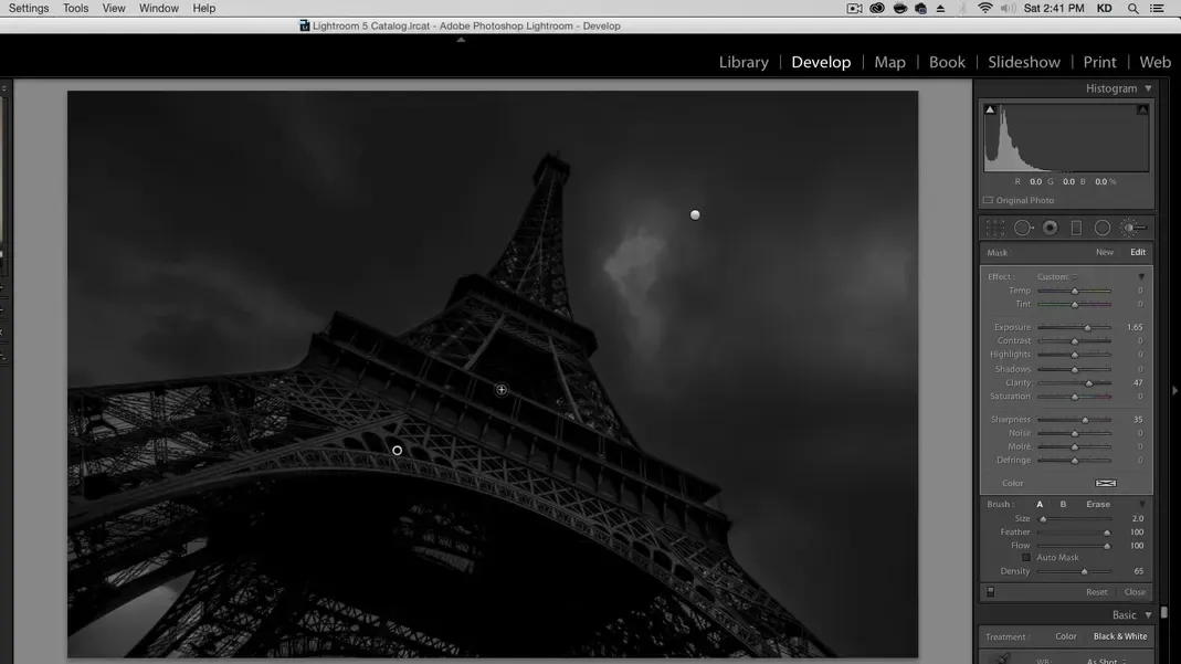 Aufhellung des Turms mit dem neuen Pinsel