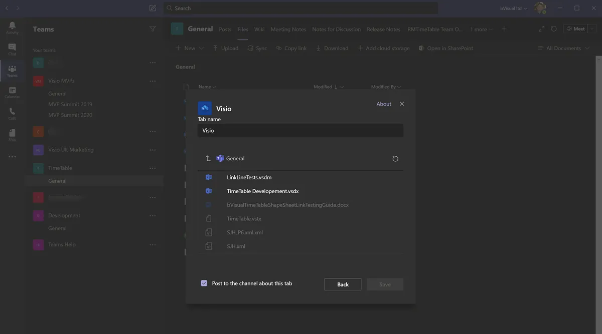 Auswahl einer vorhandenen Visio-Datei