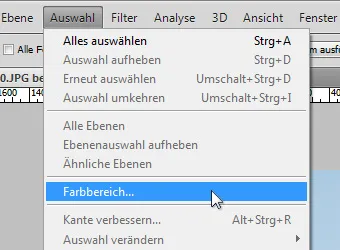 Auswählen/Farbbereich zum Auswählen des Hintergrunds