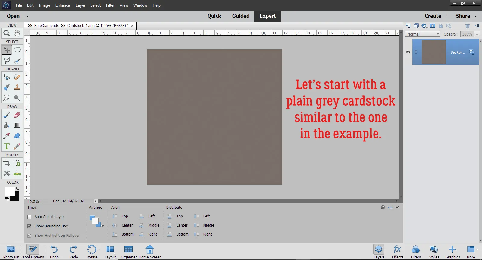 Beispiel für Papierdurchstechen