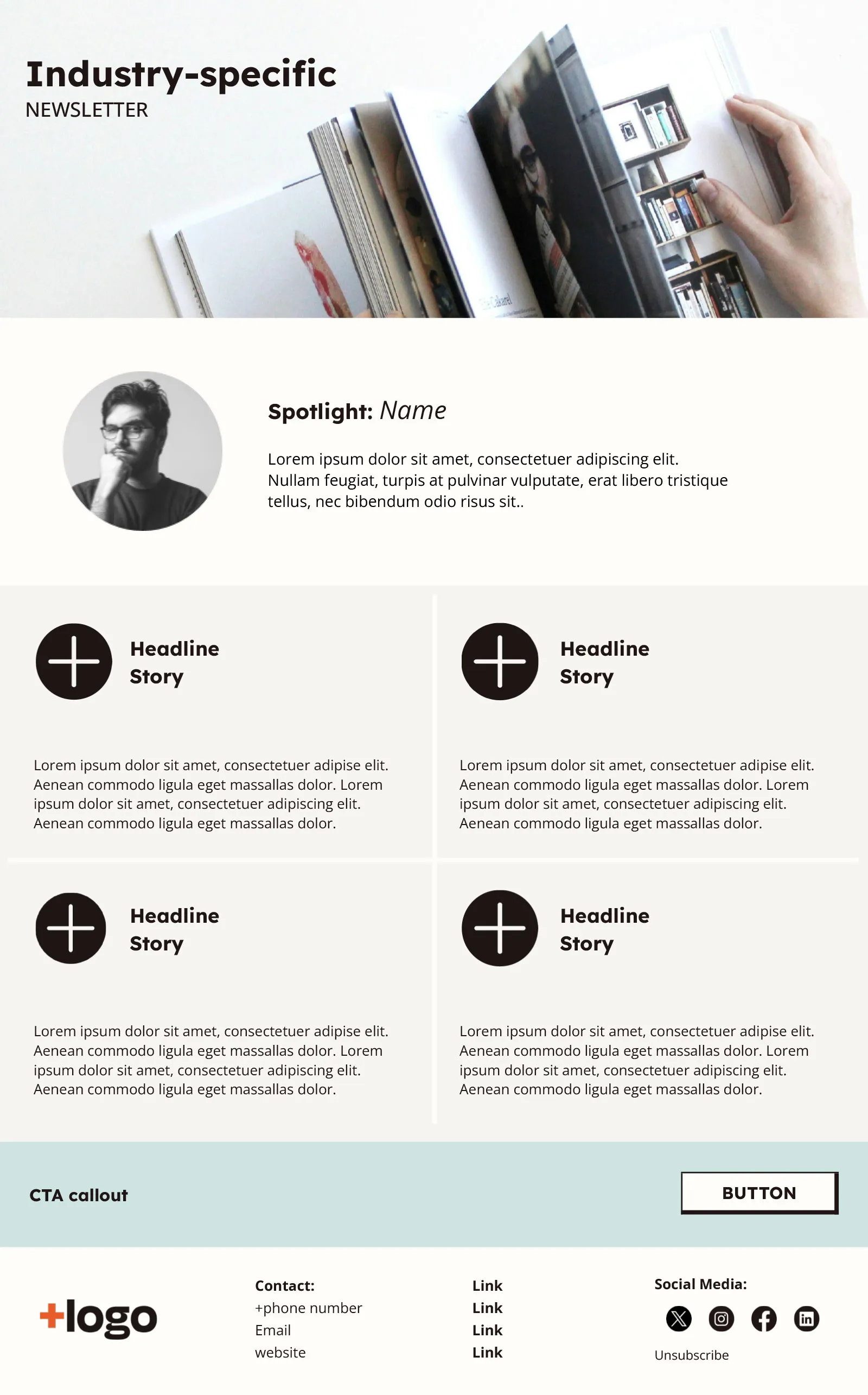 Branchenspezifische Newsletter Vorlage