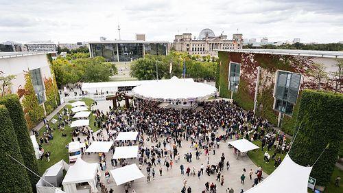 Das Bundeskanzleramt in Berlin, ein Symbol deutscher Politik