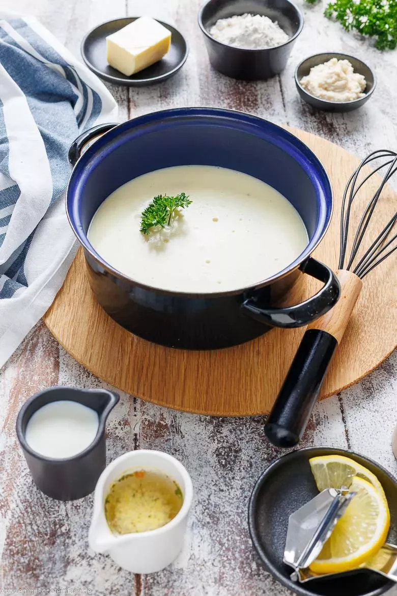 Cremige Soße zu Fleisch, Fisch oder Gemüse