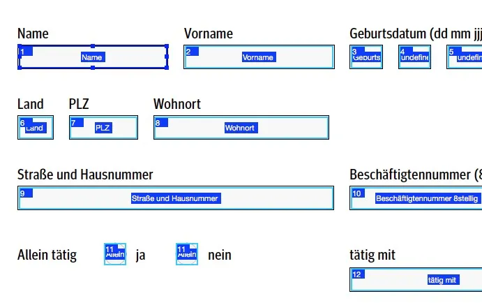 Das Ankerfeld erkennt man immer am dunkelblauen Rand
