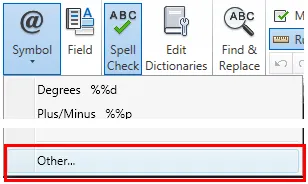 Dialogfeld Zeichentabelle