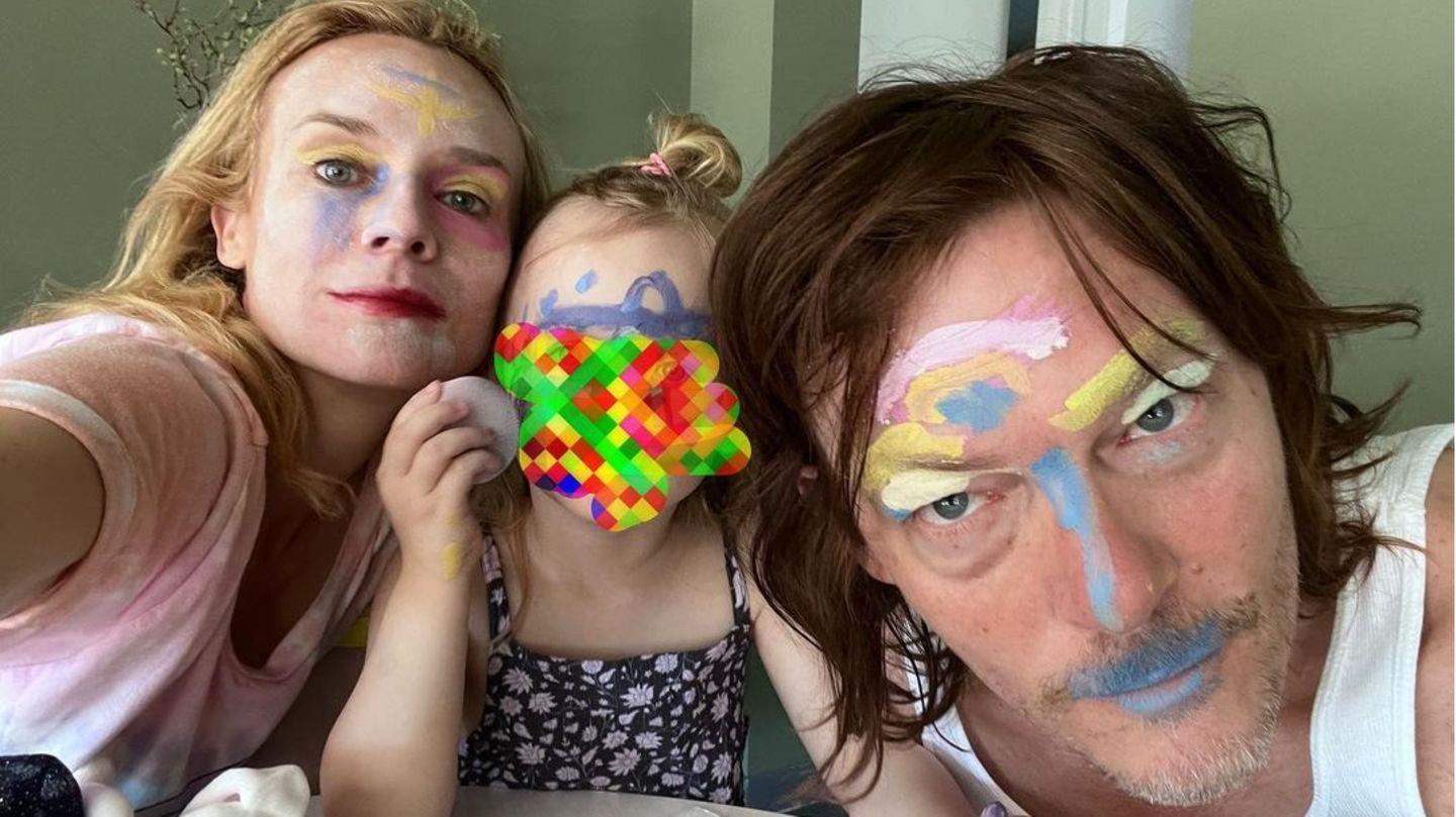 Diane Kruger und Norman Reedus als glückliche Familie, die ihr privates Leben genießt und ihre Liebe zelebriert.