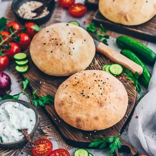 Döner Kebab Brot, Pita Brot, Fladenbrot zum Füllen