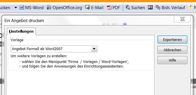 Drucken eines Angebots mit Lexware Büro Easy