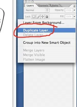 Duplizieren Sie die Ebene