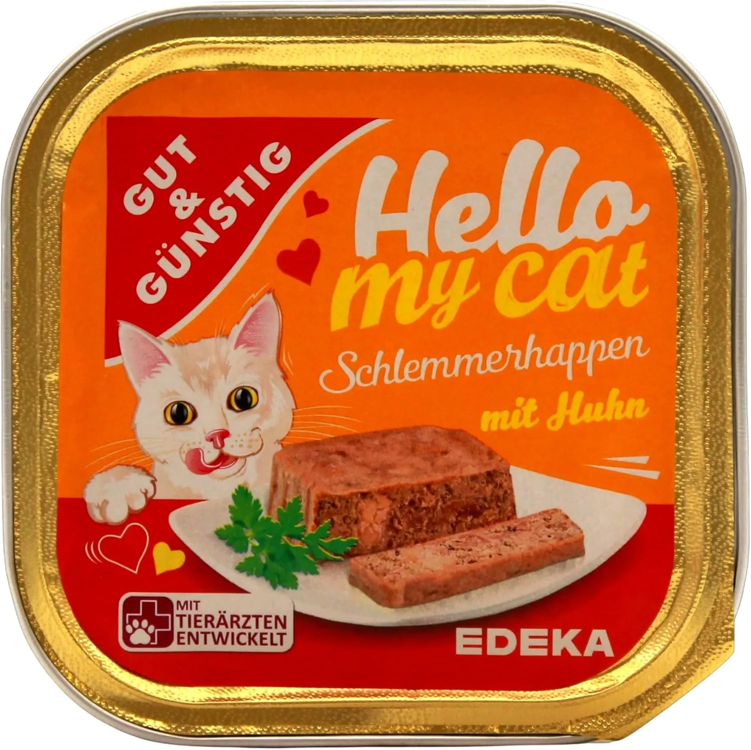Edeka Gut & Günstig Hello My cat Schlemmerhappen mit Huhn