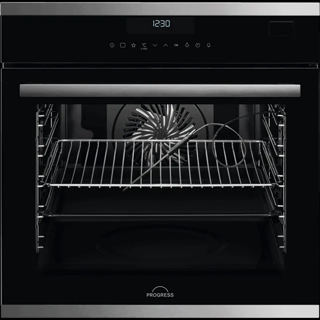 Ein moderner schwarzer Progress Backofen