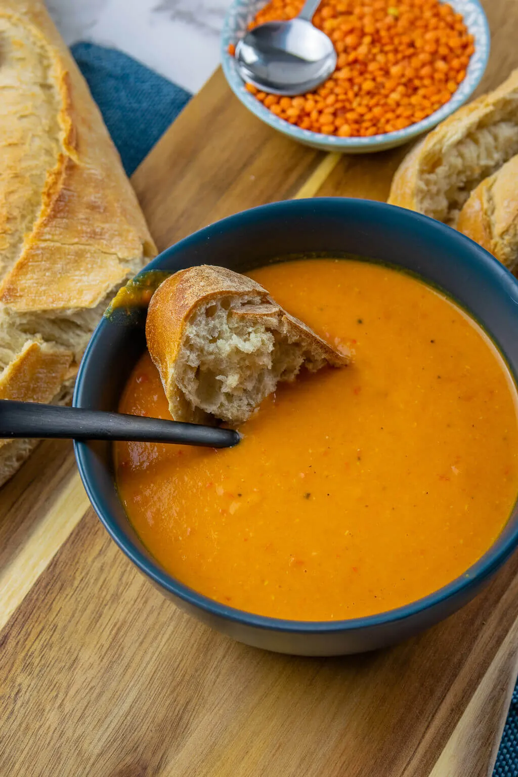 Einfach & super lecker - Rote Linsen Suppe mit Kokosmilch