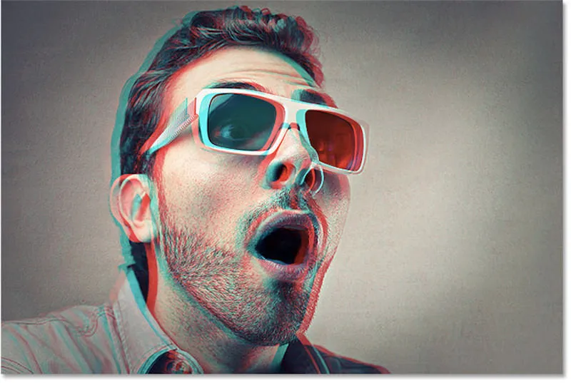 Einfacher roter und blauer 3D-Effekt in Photoshop - Schritt für Schritt