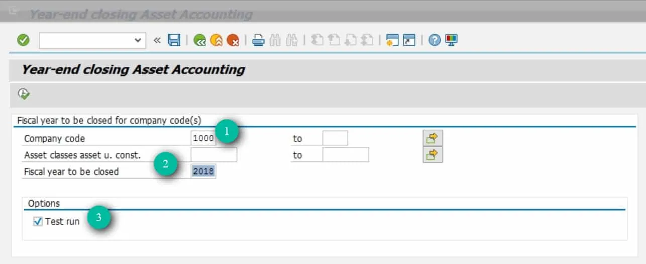 Eingabemaske für AJAB mit Testlauf-Option