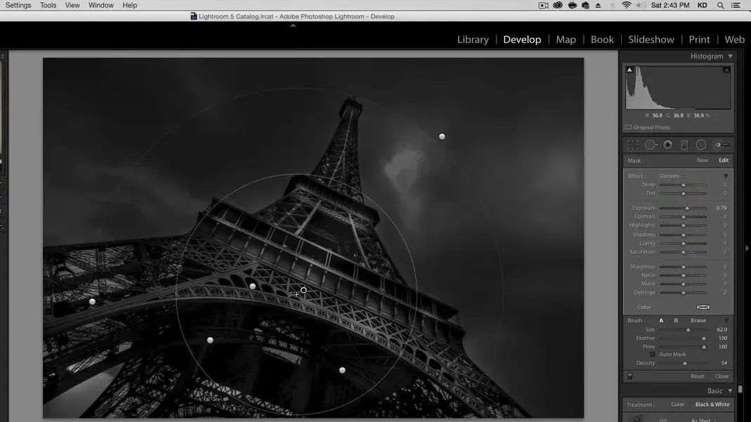 Endgültiges Ergebnis mit mehreren Lichtquellen