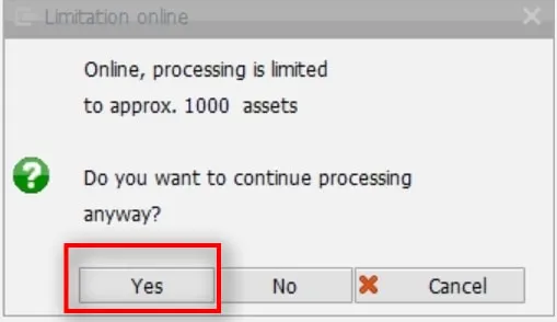 Erfolgreiche Ausführung von AJRW mit grünem Symbol