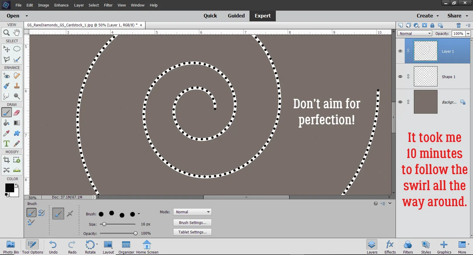 Ergebnis des Malens der Punkte