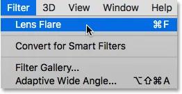 Erneutes Anwenden des Lichteffekte-Filters.
