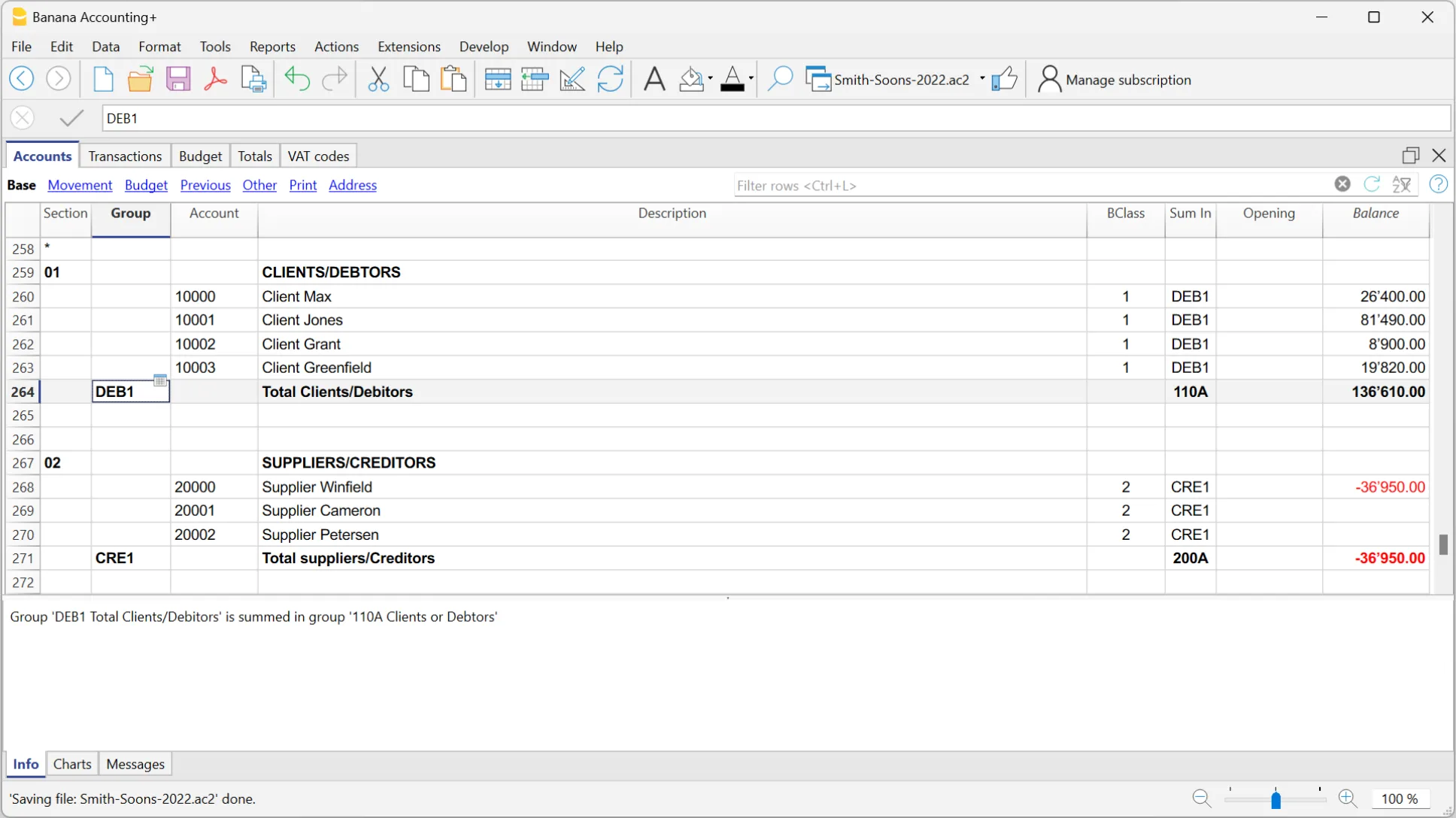 Erstellung eines neuen Kontenplans