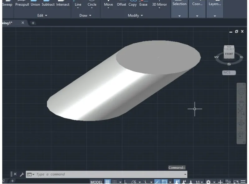 Extrudiertes Objekt entlang Richtung