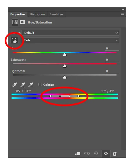 Farbanpassung in Photoshop mit Farbton und Sättigung