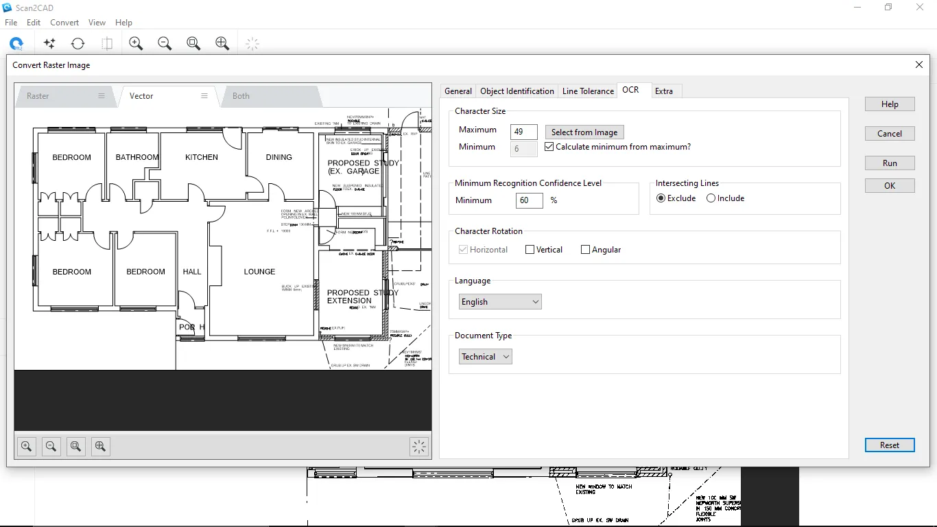 Fenster "Rasterbild konvertieren"