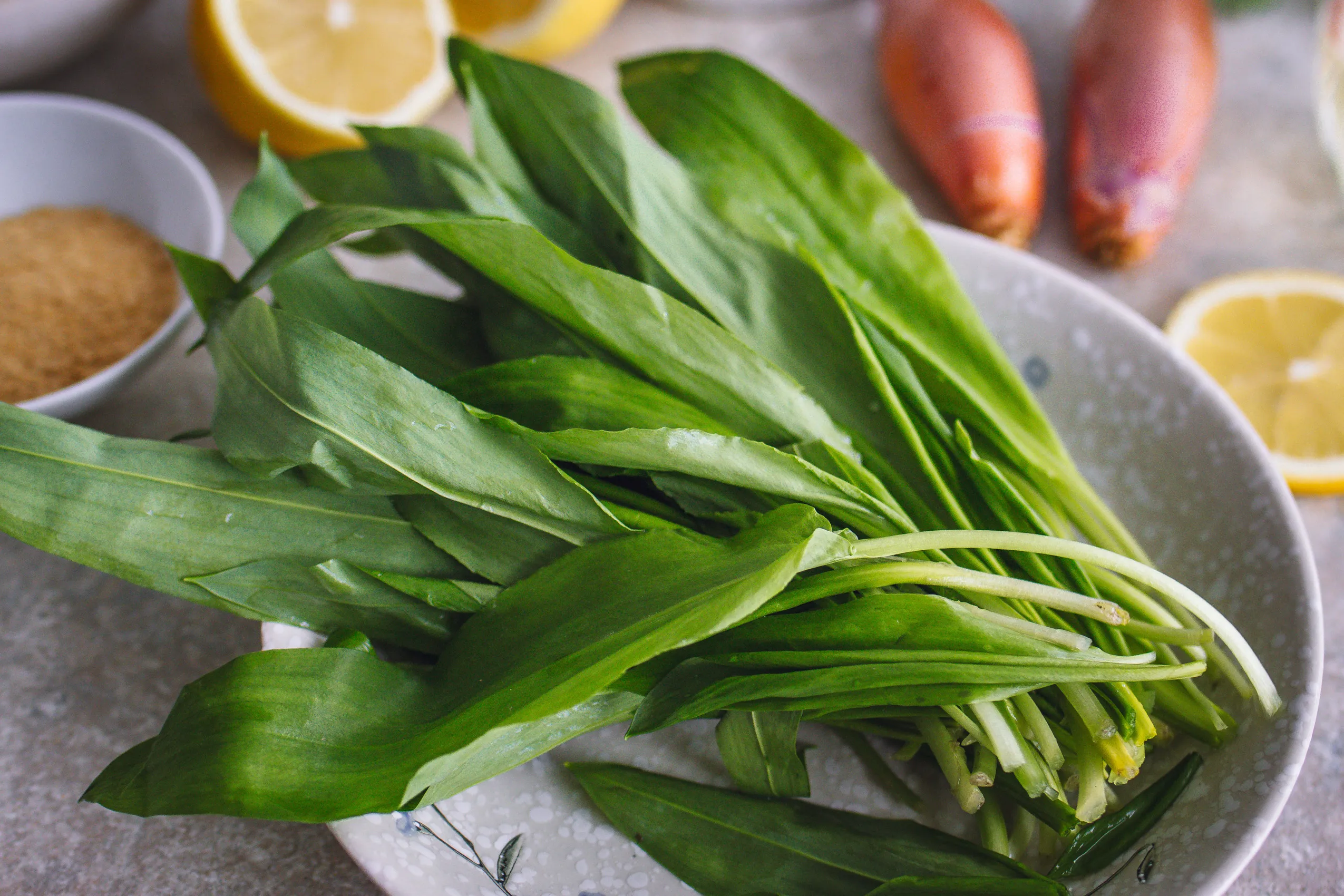 Frischer Bärlauch, bereit zur Zubereitung
