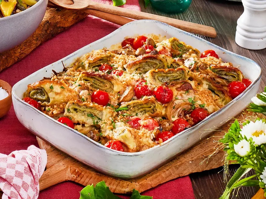 Geburtstagsessen: Maultaschengratin