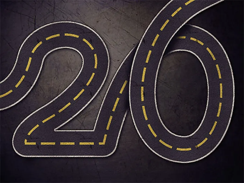 Gestreifter Straßen-inspirierter Texteffekt