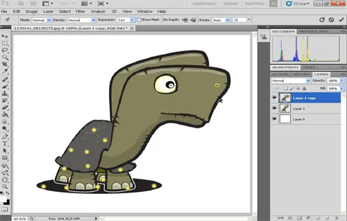 GIF-Animation mit Puppet Warp