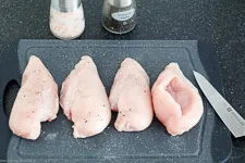 Hähnchenbrust-Cordon Bleu Art mit Grillgemüse