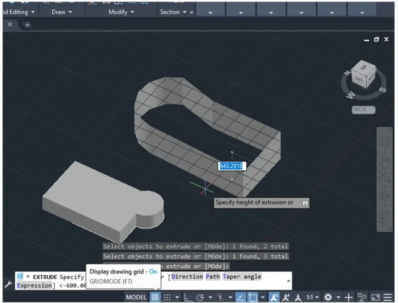 Höhe extrudieren, Breite nicht