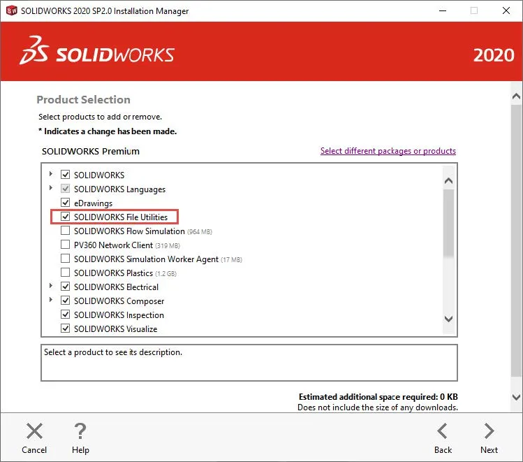 Installation des SOLIDWORKS Dateimanagers