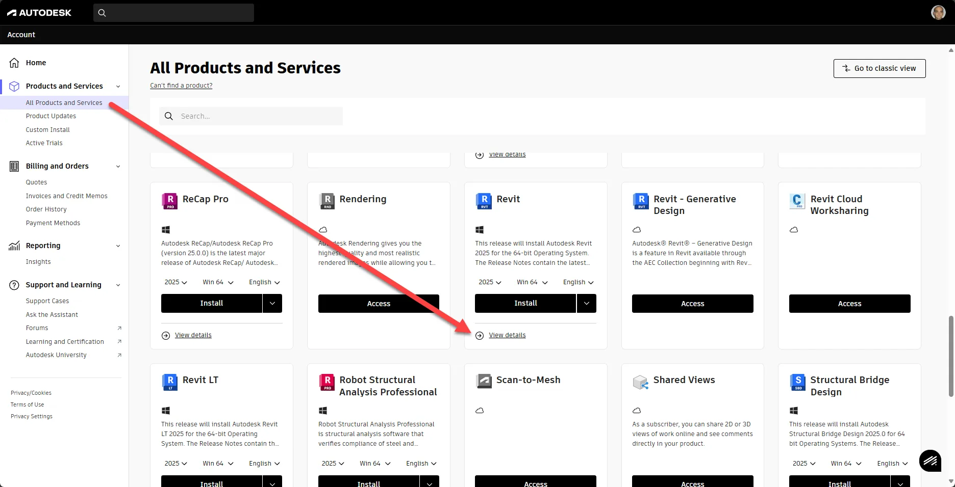 Installation von Revit 2024 und 2025 – Autodesk-Konto