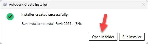 Installation von Revit 2024 und 2025 – Installer im Ordner öffnen