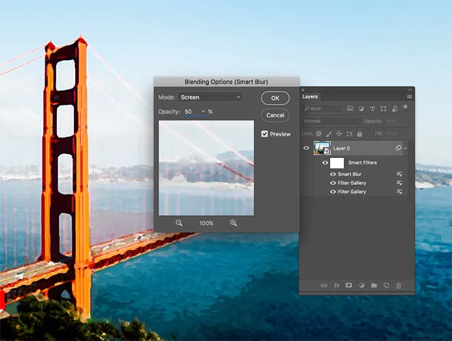 Intelligenter Weichzeichner-Filter