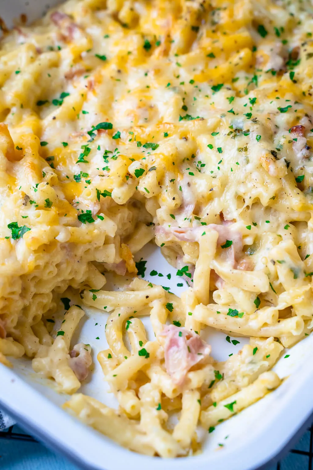 Käse Schinken Maccaroni aus dem Ofen