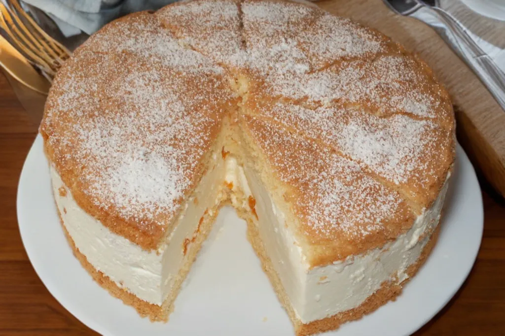 Käsesahne Cream cake, Käsesahne Torte mit Mandarinen