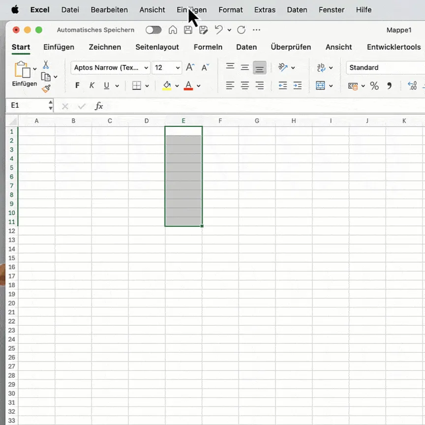 Kontrollkästchen einfügen