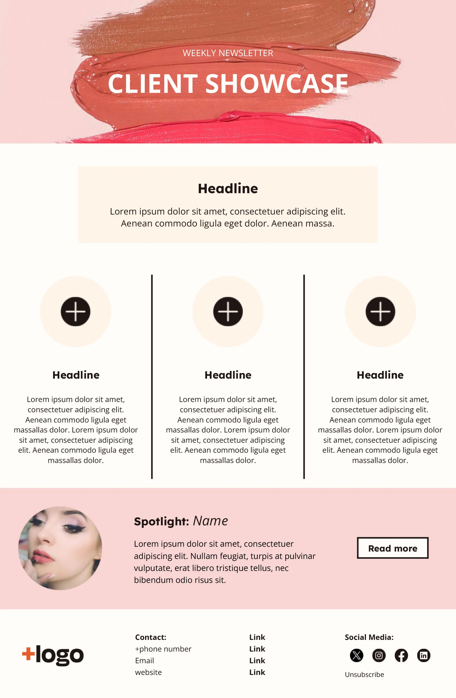 Kunden-Showcase Newsletter Vorlage