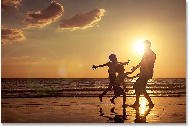 Lens Flare-Effekt in Photoshop.