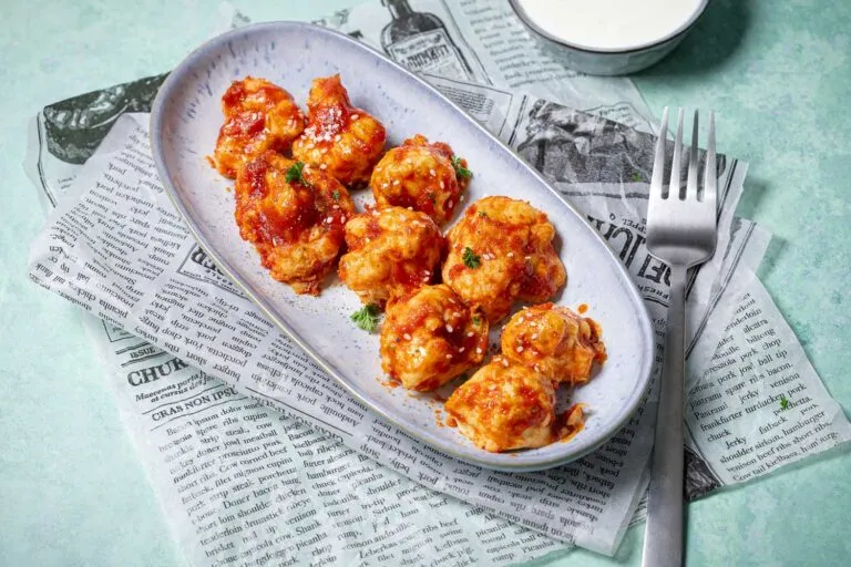 Low Carb Blumenkohl Wings mit BBQ-Soße
