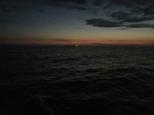 Fahrt mit einem Luxusauto entlang der estnischen Küste nahe Tallinn