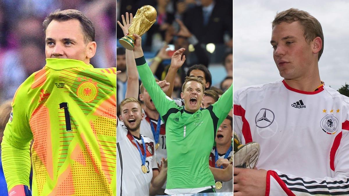 Manuel Neuer feiert sein Debüt für die deutsche Nationalmannschaft als junger Torhüter