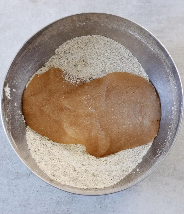 mehlmischung mit flohsamenschalengel