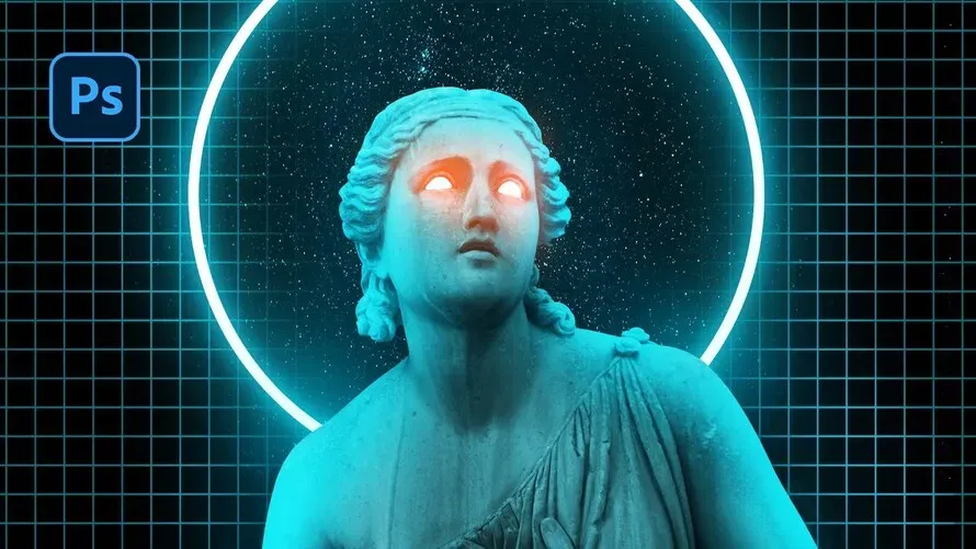 Neon-Porträt-Leuchteffekt in Photoshop erstellen