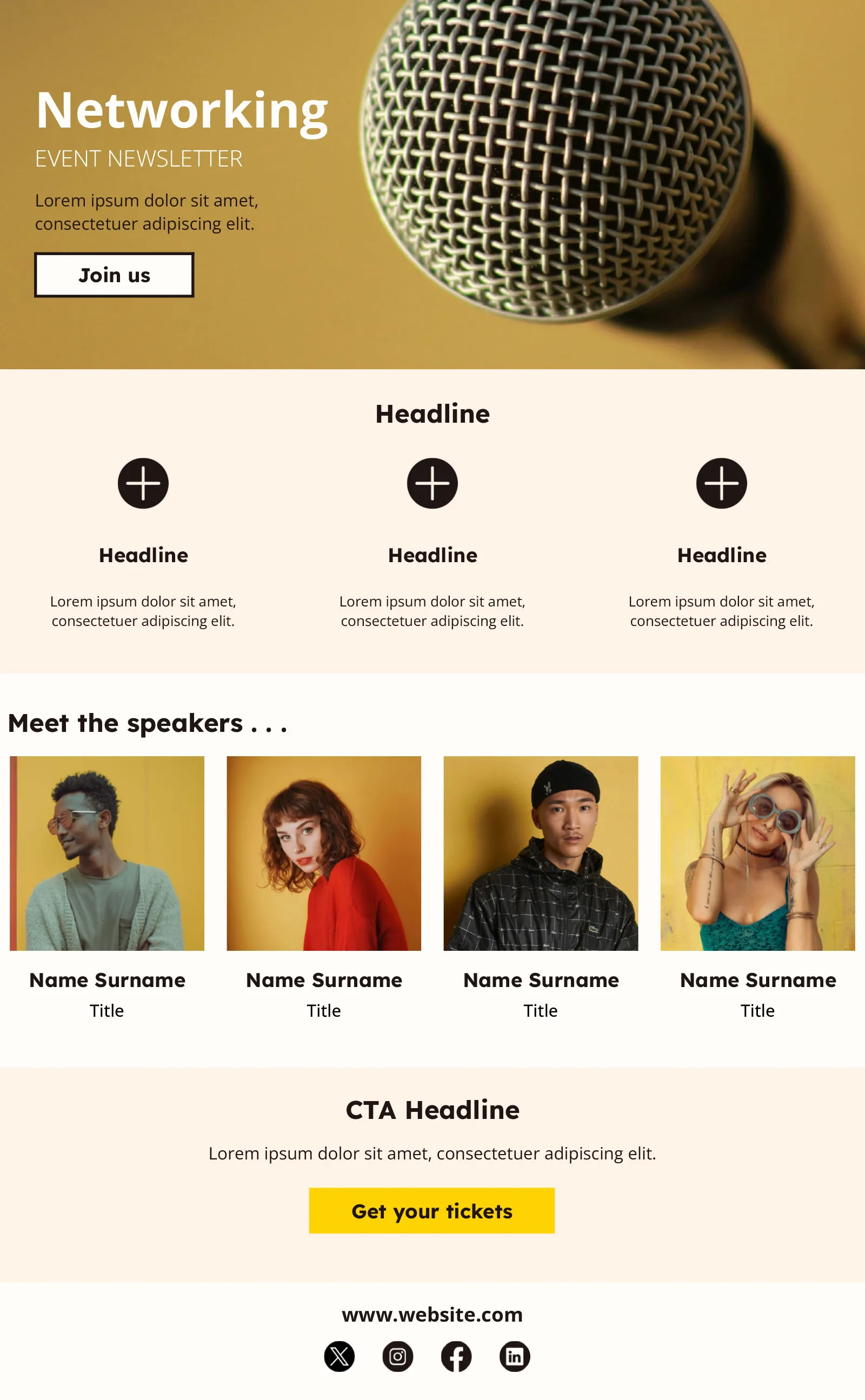 Networking-Event Newsletter Vorlage