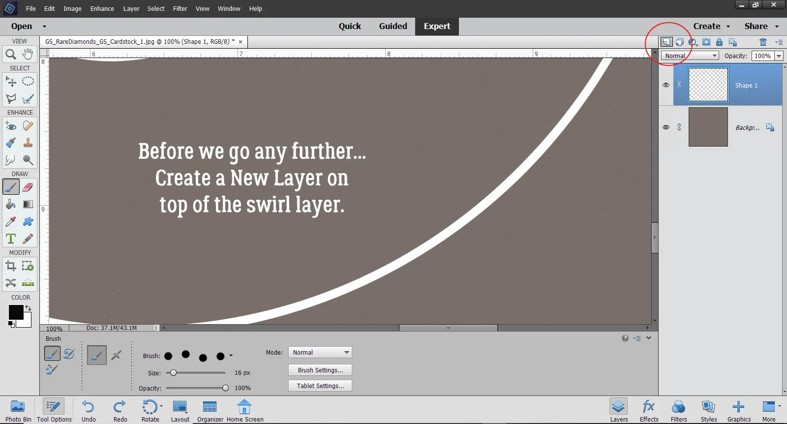 Neue Ebene erstellen