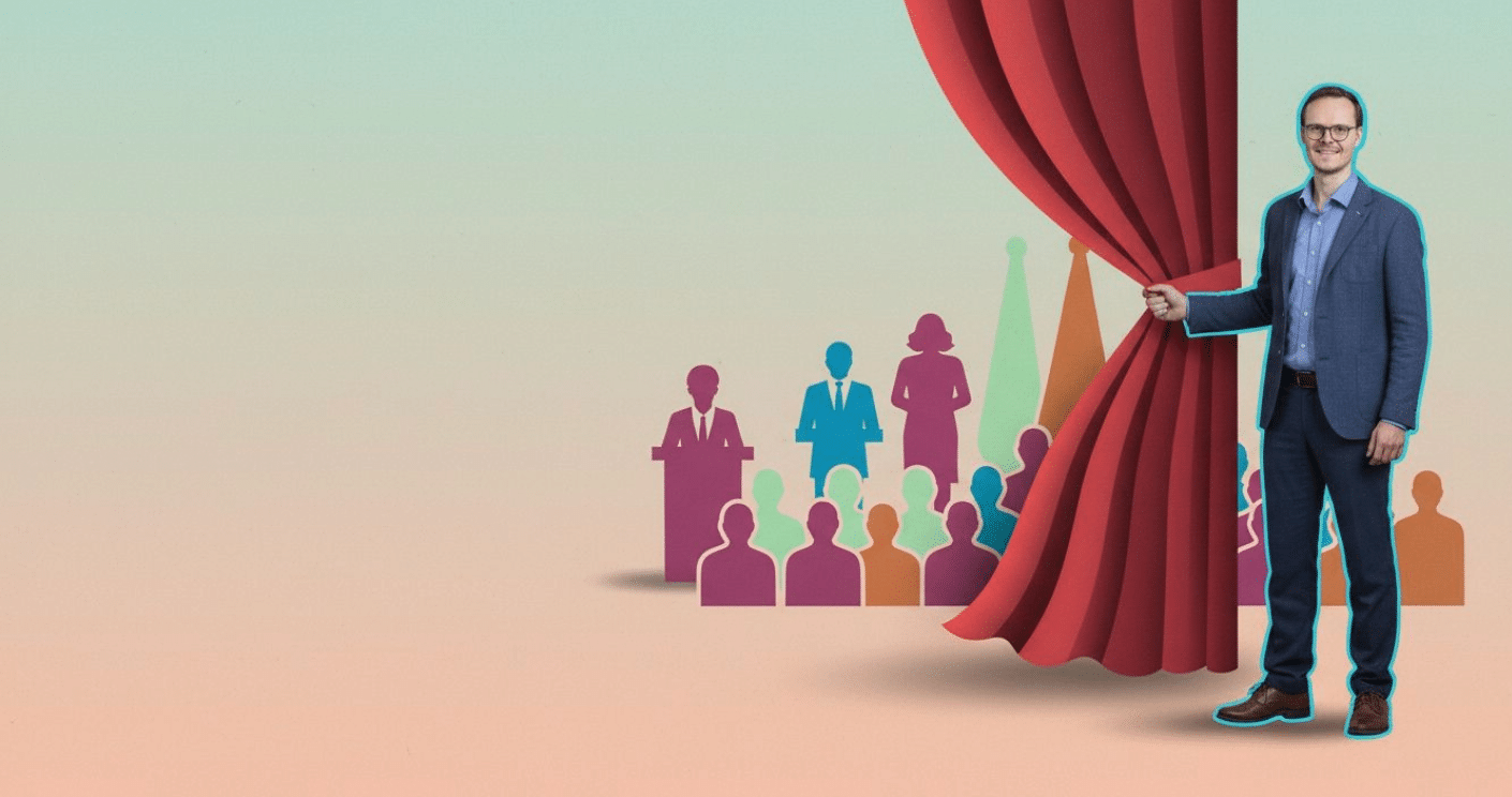 Olaf Scholz blickt nachdenklich in die Medien, umgeben von Kommentaren und Schlagzeilen.