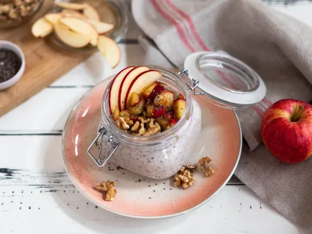 Overnight-Oats mit Apfel und Walnüssen Rezept
